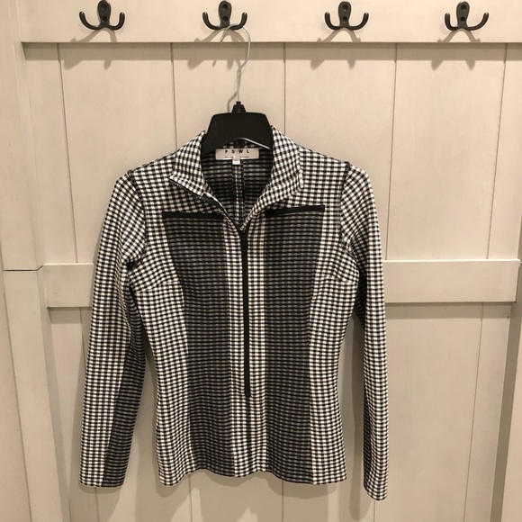 Proenza Schouler Checkered Turtleneck Zip Up - Picture 2 of 7